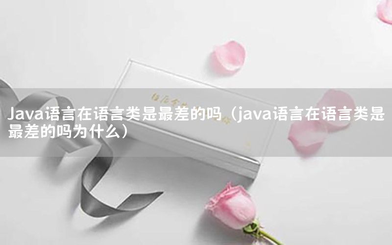 Java语言在语言类是最差的吗（java语言在语言类是最差的吗为什么）