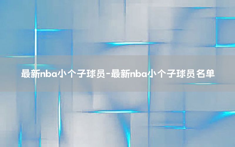 最新nba小个子球员-最新nba小个子球员名单