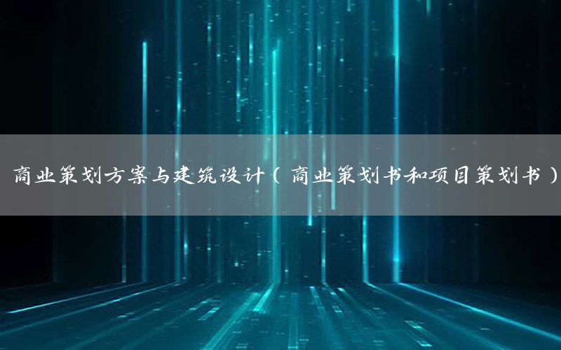 商业策划方案与建筑设计（商业策划书和项目策划书）