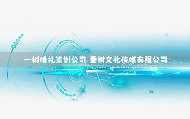 一树婚礼策划公司，壹树文化传媒有限公司